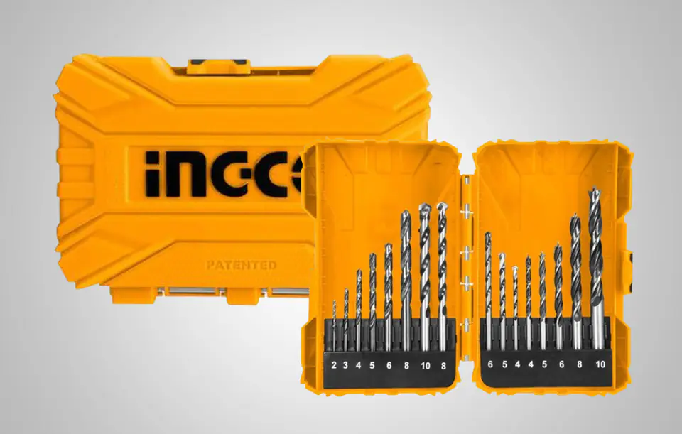 INGCO AKDL11601 drill bit, for metal, concrete and wood, 16 pieces