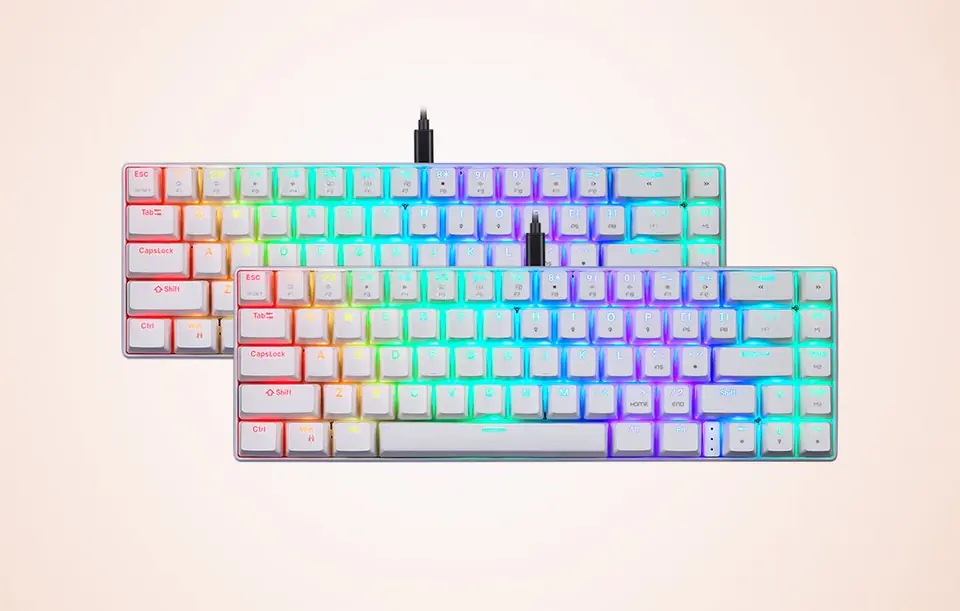 Motospeed CK67 RGB Mechanical Keyboard (White)