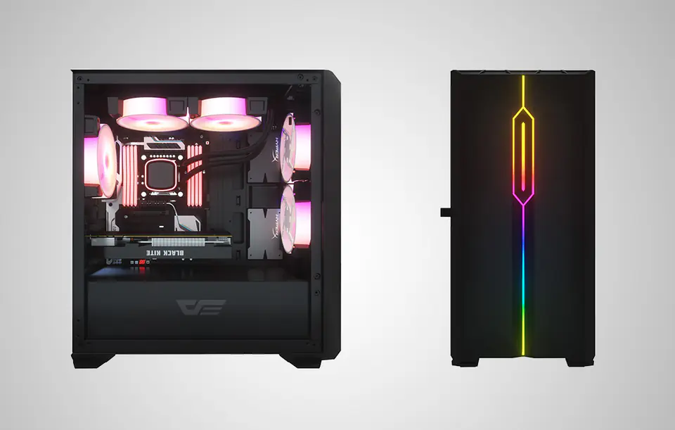 Computer Case Darkflash DLM23 LED (Black)