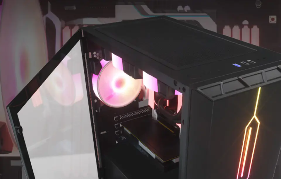 Computer Case Darkflash DLM23 LED (Black)