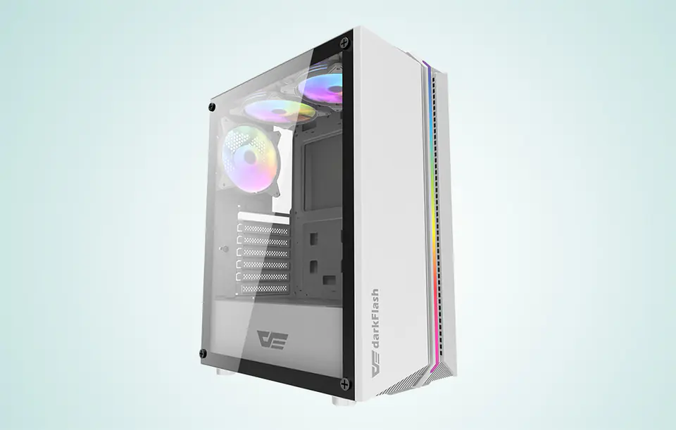 Computer case Darkflash DK151 LED + 3 fans (white)