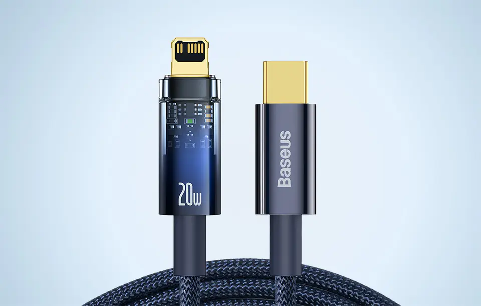 USB-C Cable for Lightning Baseus Explorer, 20W, 1m (Blue)