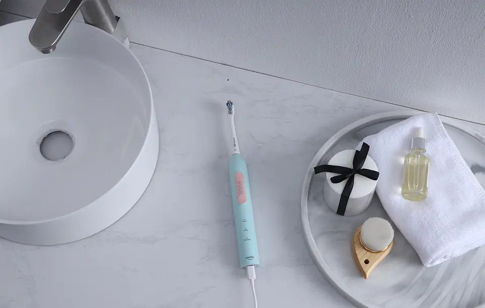 Sonic toothbrush with tip set Usmile P4 (blue)