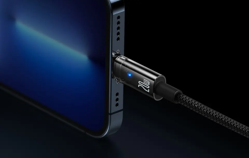 USB-C to Lightning Baseus Explorer Cable, 20W, 1m (Black)