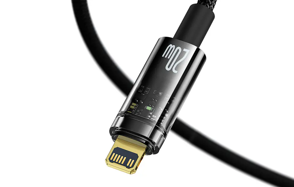 USB-C to Lightning Baseus Explorer Cable, 20W, 1m (Black)