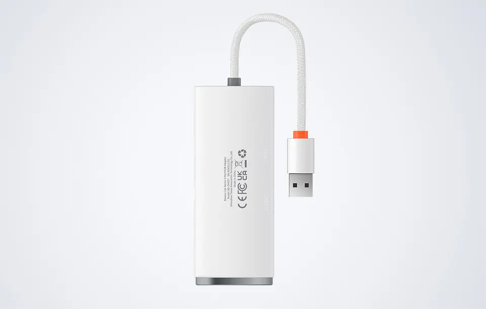 Hub 4w1 Baseus Lite Series USB do 4x USB 3.0 25cm (biały)