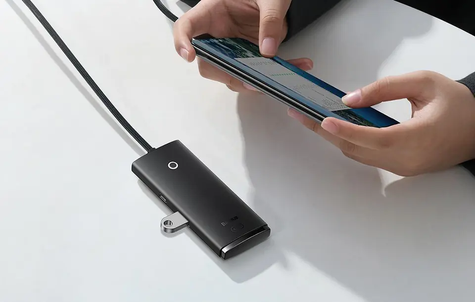 Baseus Lite Series 4in1 USB to 4x USB 3.0 2m Hub (Black)