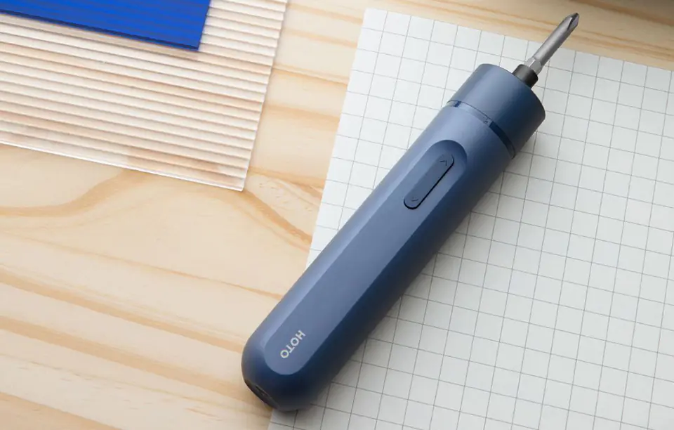 HOTO QWLSD007 electric screwdriver + bit set (blue)