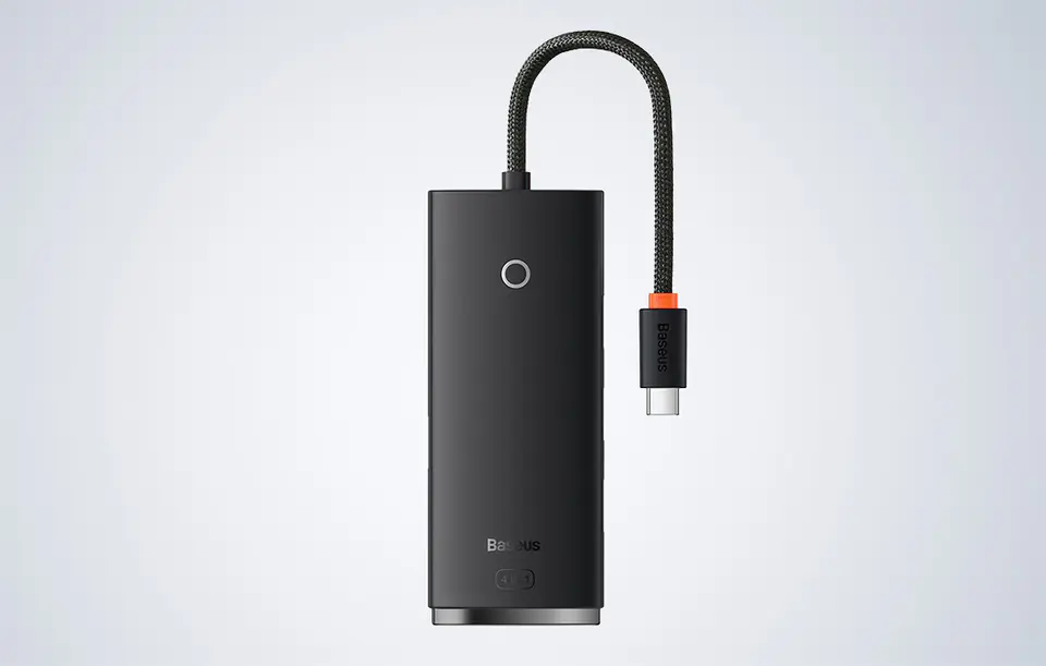 Hub 4w1 Baseus Lite Series USB-C do 4x USB 3.0 + USB-C, 25cm (czarny)
