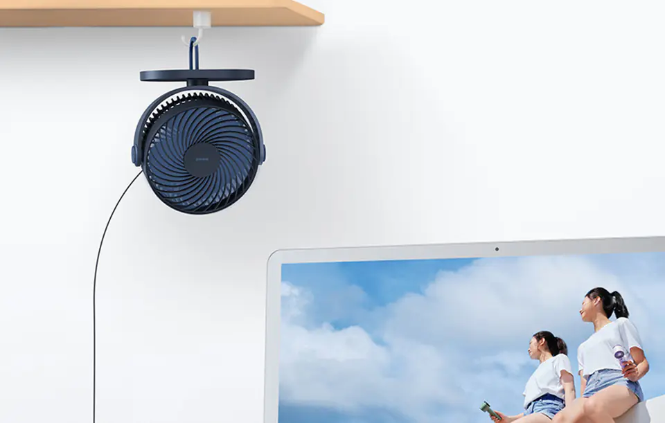 Baseus Serenity desk fan, USB (blue)