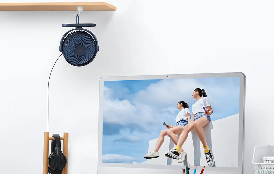Baseus Serenity desk fan, USB (blue)