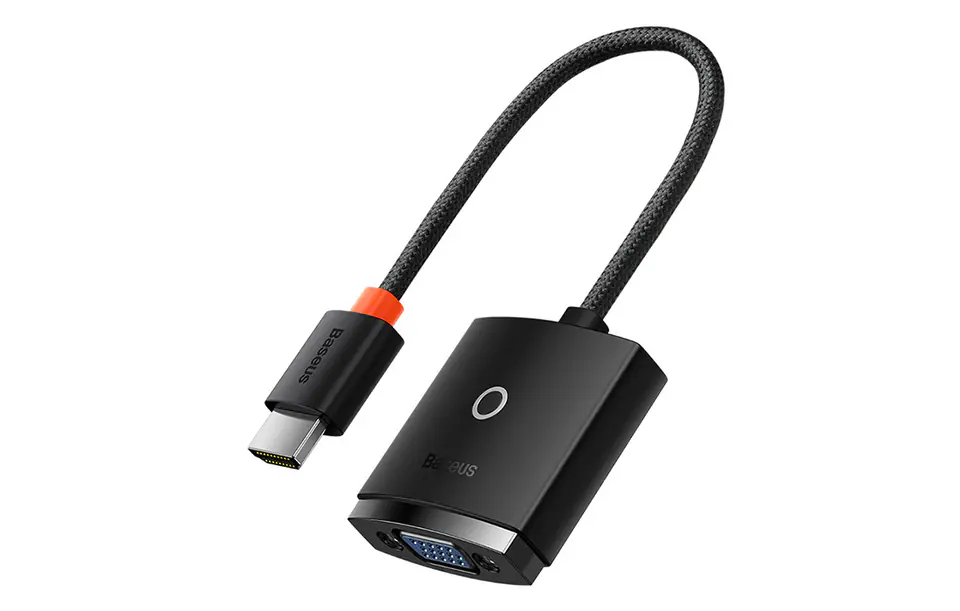 Adapter HDMI do VGA Baseus Lite Series z audio (czarny)