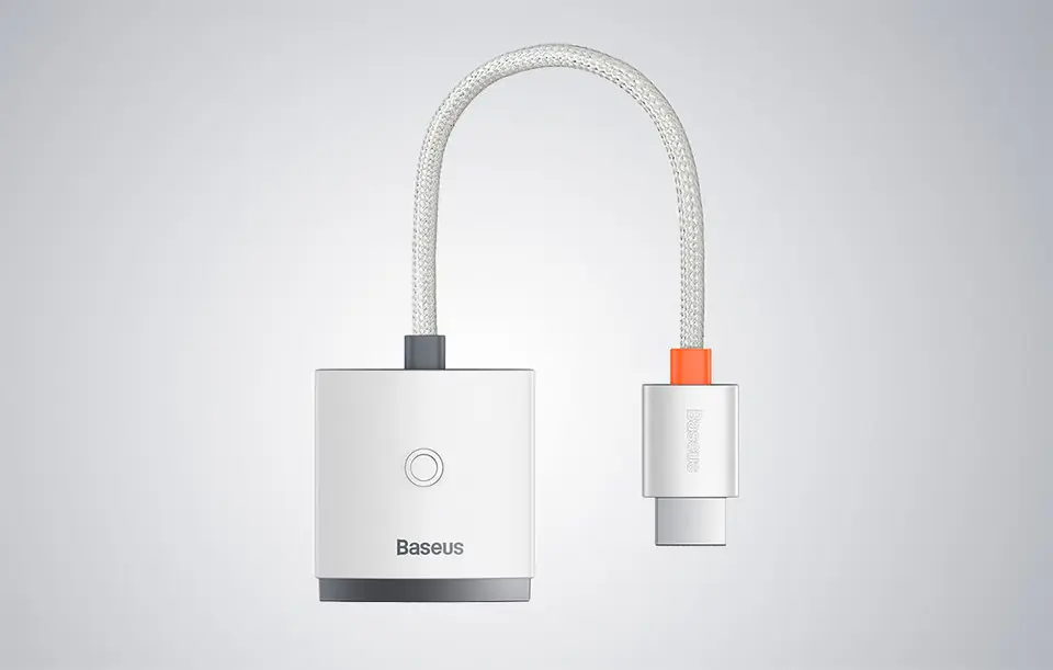 Adapter HDMI do VGA Baseus Lite Series z audio (biały)