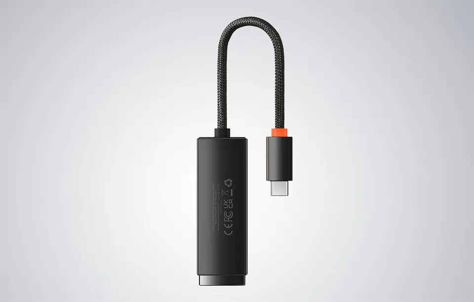 Baseus Lite Series USB-C to RJ45 Network Adapter, 100Mbps (Black)