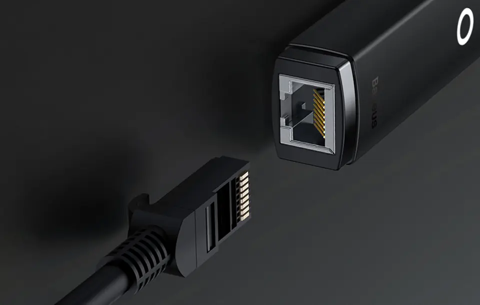 Adapter sieciowy Baseus Lite Series USB-C do RJ45, 100Mbps (czarny)