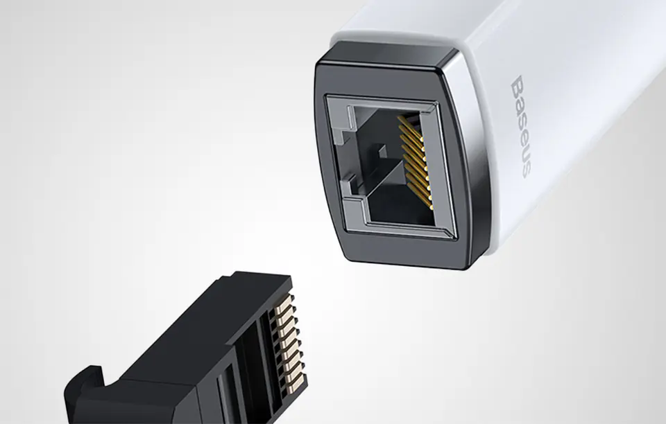 Adapter sieciowy Baseus Lite Series USB do RJ45, 100Mbps (biały)