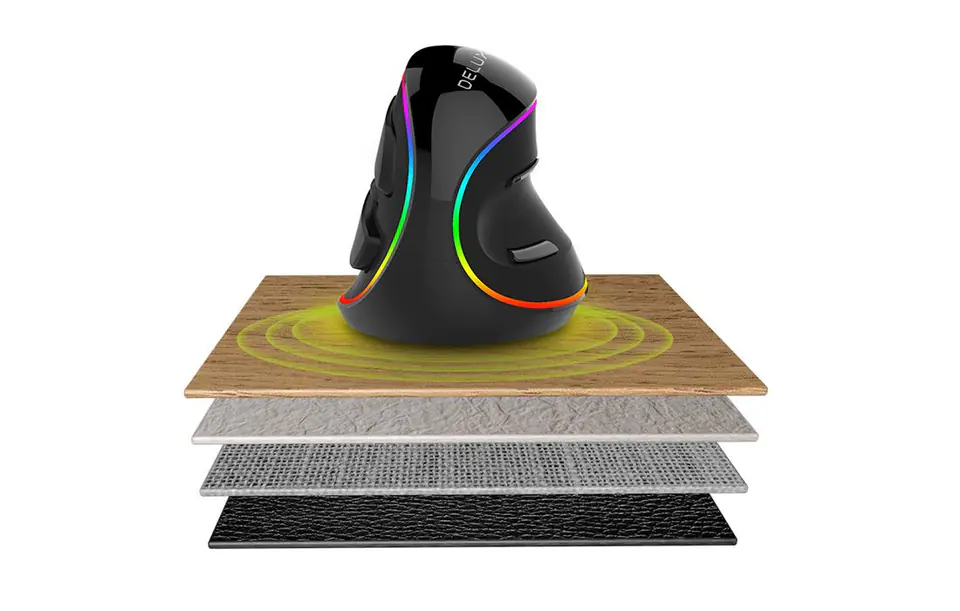 Mysz pionowa Delux M618Plus 4000DPI RGB