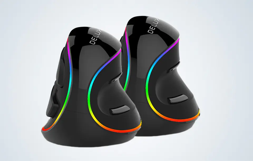 Mysz pionowa Delux M618Plus 4000DPI RGB