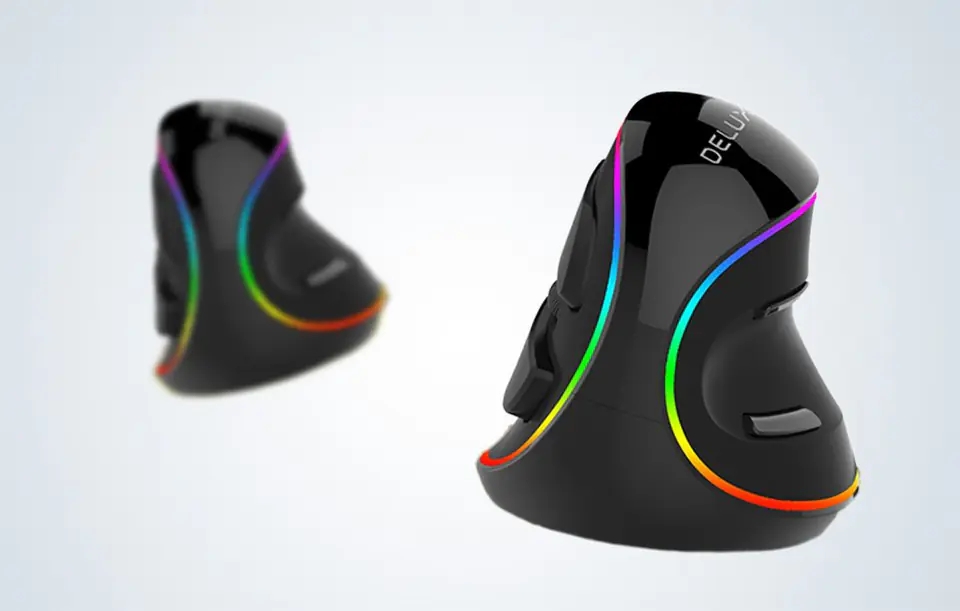 Mysz pionowa Delux M618Plus 4000DPI RGB