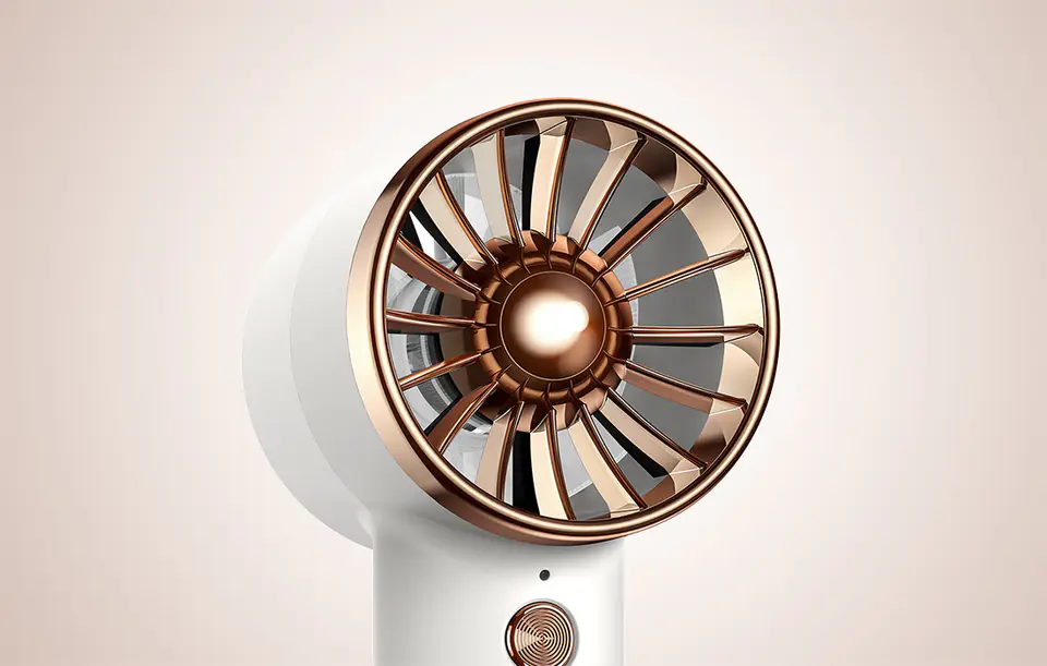 Baseus Flyer Turbine Portable Hand Fan + Lightning Cable (White)