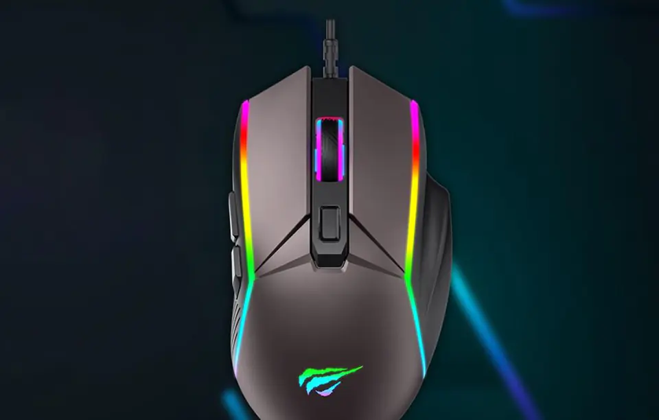 Havit MS1028 RGB 1200-7200 DPI Gaming Mouse (ochre)