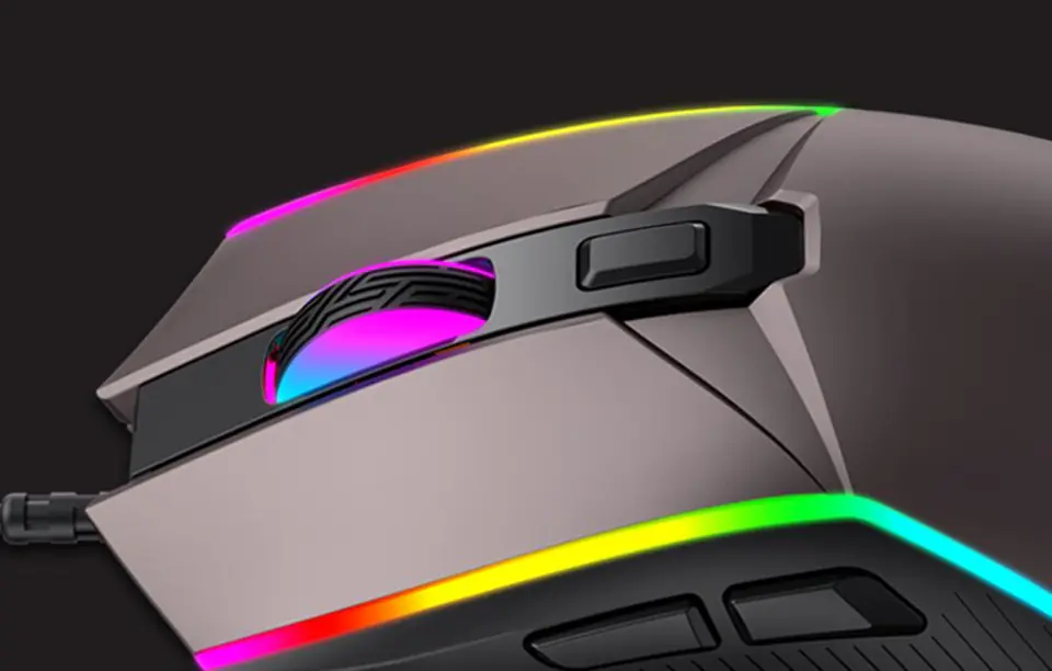 Havit MS1028 RGB 1200-7200 DPI Gaming Mouse (ochre)