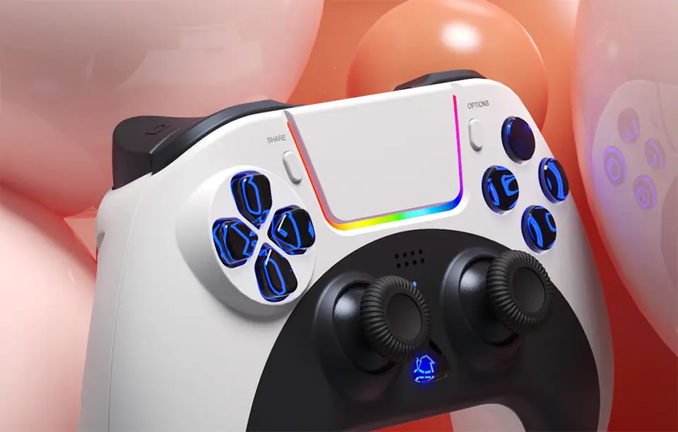 Wireless Controller / GamePad iPega PG-P4023C PS4 touchpad (white)