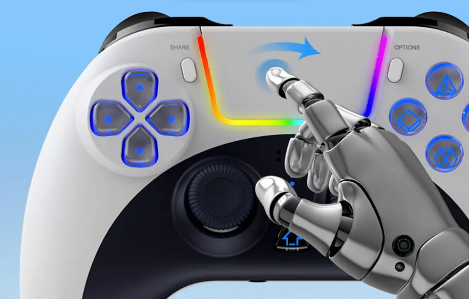 Wireless Controller / GamePad iPega PG-P4023C PS4 touchpad (white)