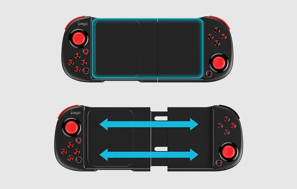 PG-9217B Wireless Controller / GamePad iPega with Phone Holder (Red-Blue)