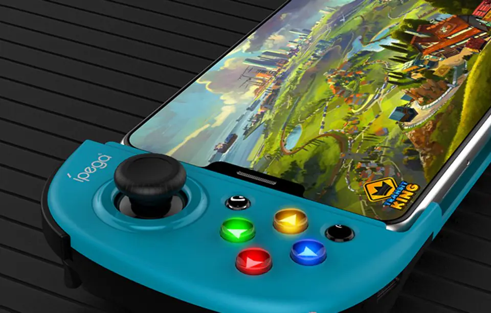 PG-9217B Wireless Controller / GamePad iPega with Phone Holder (Red-Blue)