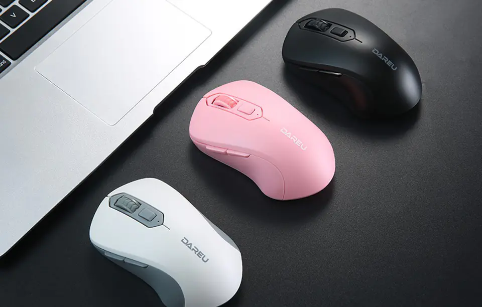 Dareu LM115G 2.4G 800-1600 DPI Wireless Mouse (Pink)