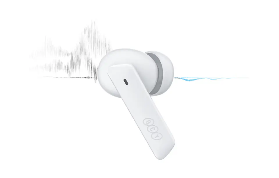 TWS QCY HT05, ANC headphones (white)