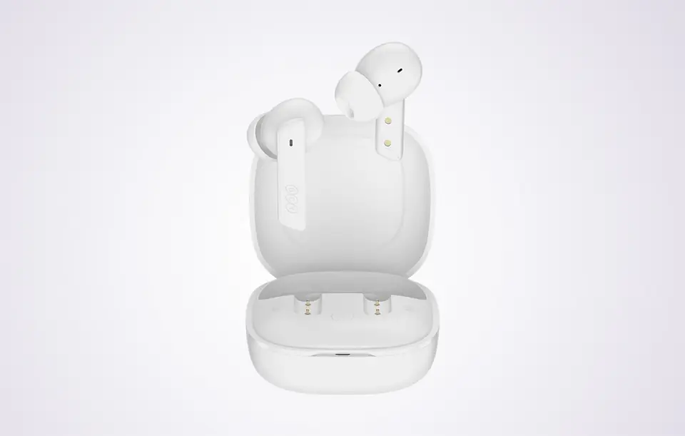 TWS QCY HT05, ANC headphones (white)