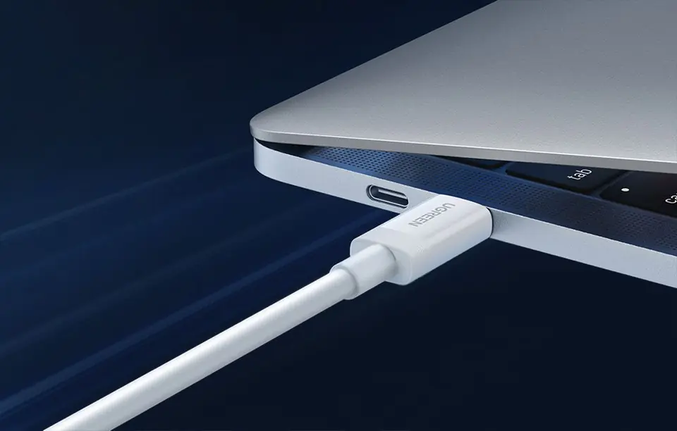 USB-C to USB-C Cable ugreen USB4, 40Gbps, 0.8m (white)