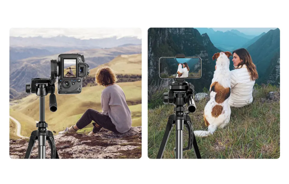 Puluz Tripod with 3D 360° Head + Phone Holder PU3096B