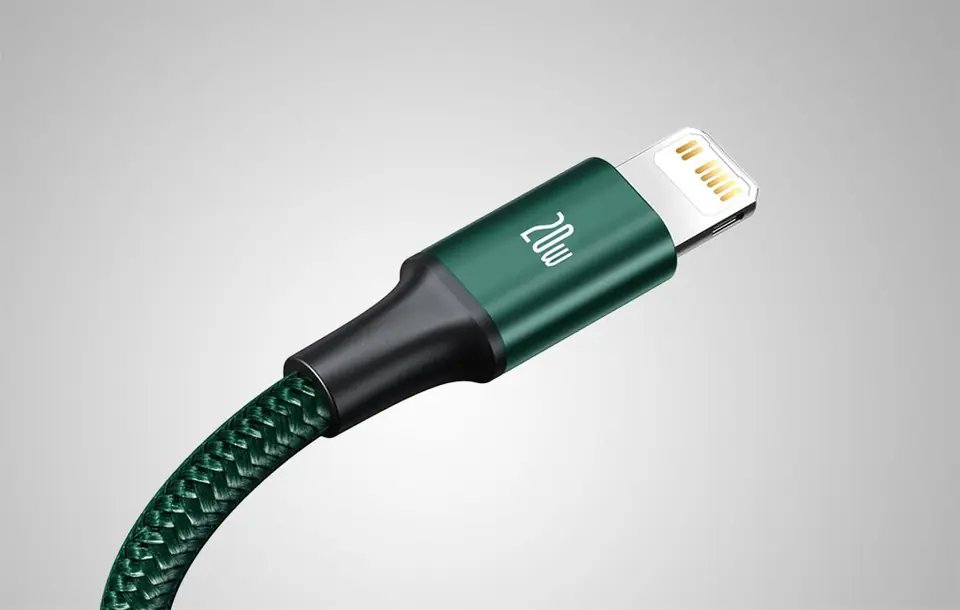 Baseus Rapid Series 3in1 USB-C Cable, micro USB / Lightning / USB-C, 20W, 1.5m (green)