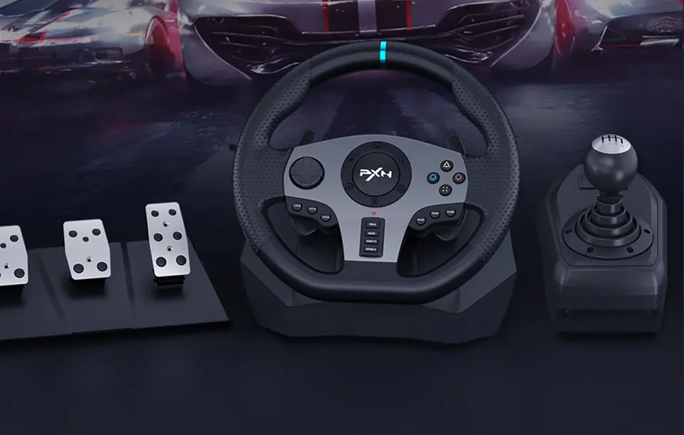 PXN-V9 Gaming Wheel (PC / PS3 / PS4 / XBOX ONE / XBOX SERIES S&X / SWITCH)