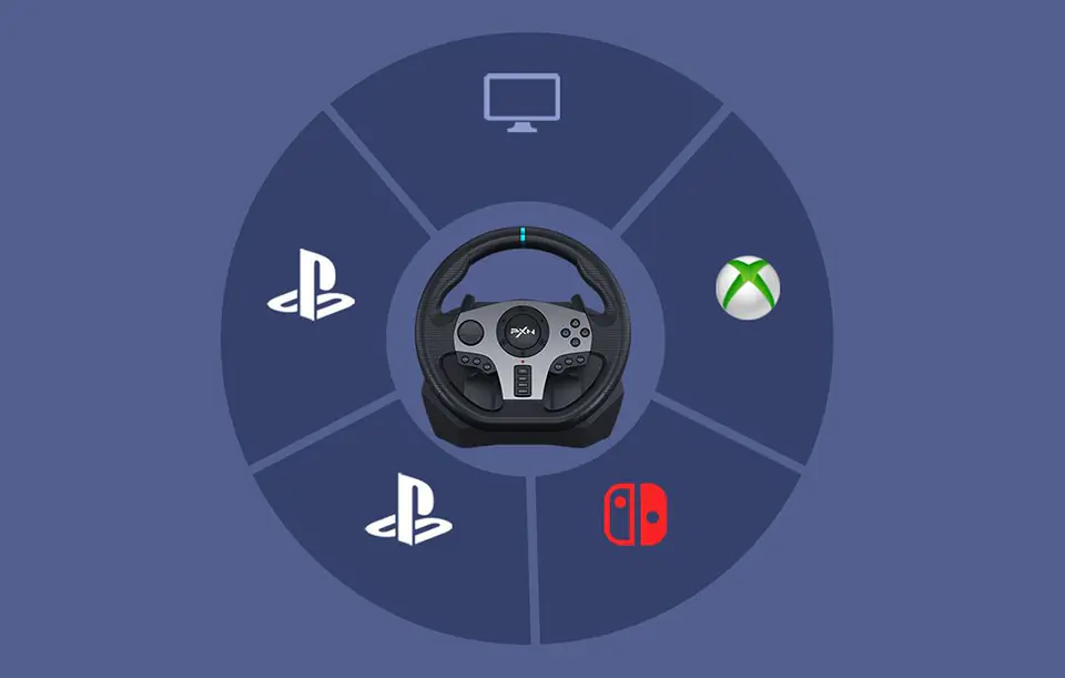 PXN-V9 Gaming Wheel (PC / PS3 / PS4 / XBOX ONE / XBOX SERIES S&X / SWITCH)