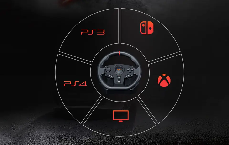 PXN-V900 Gaming Wheel (PC / PS3 / PS4 / XBOX ONE / SWITCH)