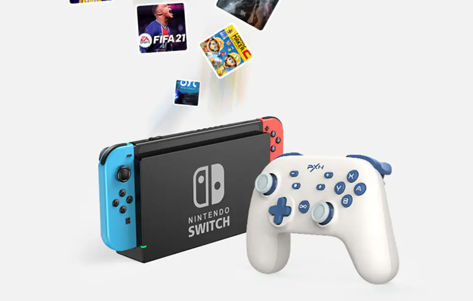 Wireless Controller / GamePad PXN-P50 NSW (White)
