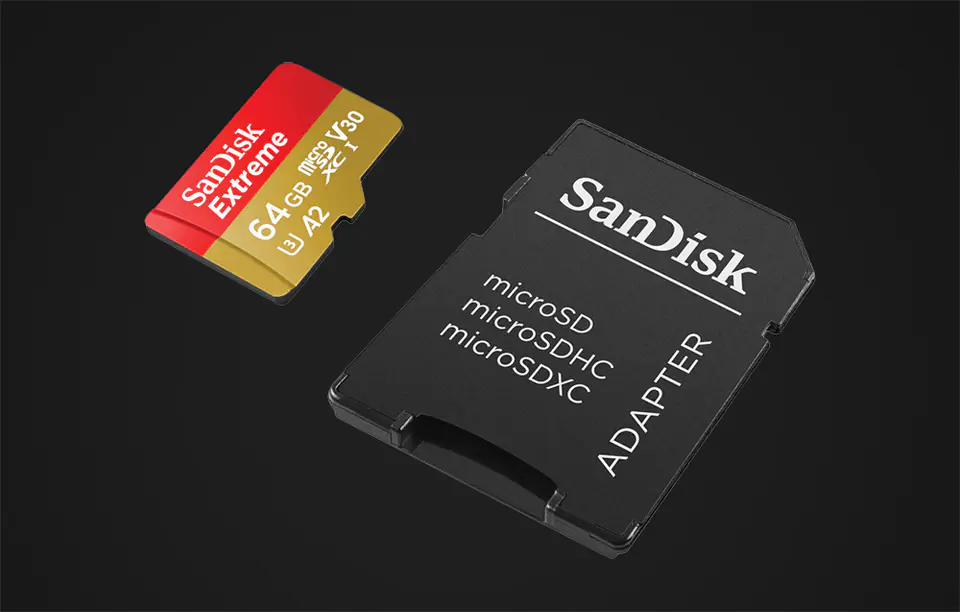 SanDisk Extreme 64 GB MicroSDXC UHS-I Class 10 + adapter