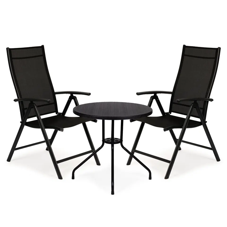 Set of garden furniture table 2 folding chairs Wasserman.eu