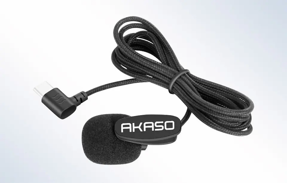External microphone for Akaso Brave 7 action camera