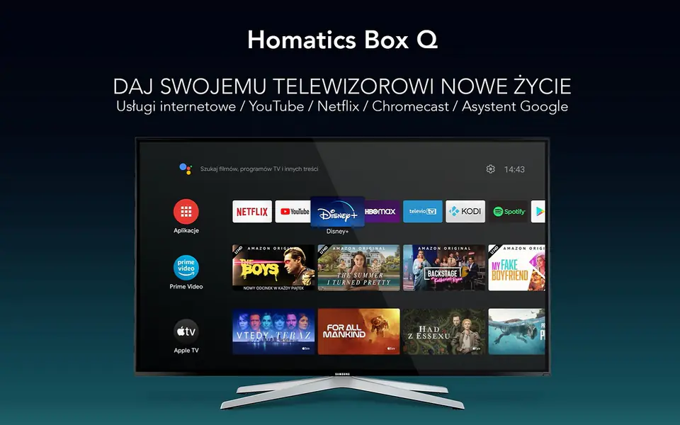 Android SMART TV Homatics Box Q + tuner DVB-T2/C