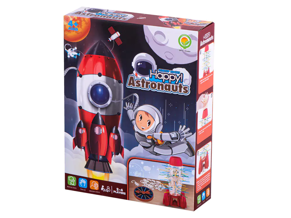 Arcade game pieces astronaut capsule red