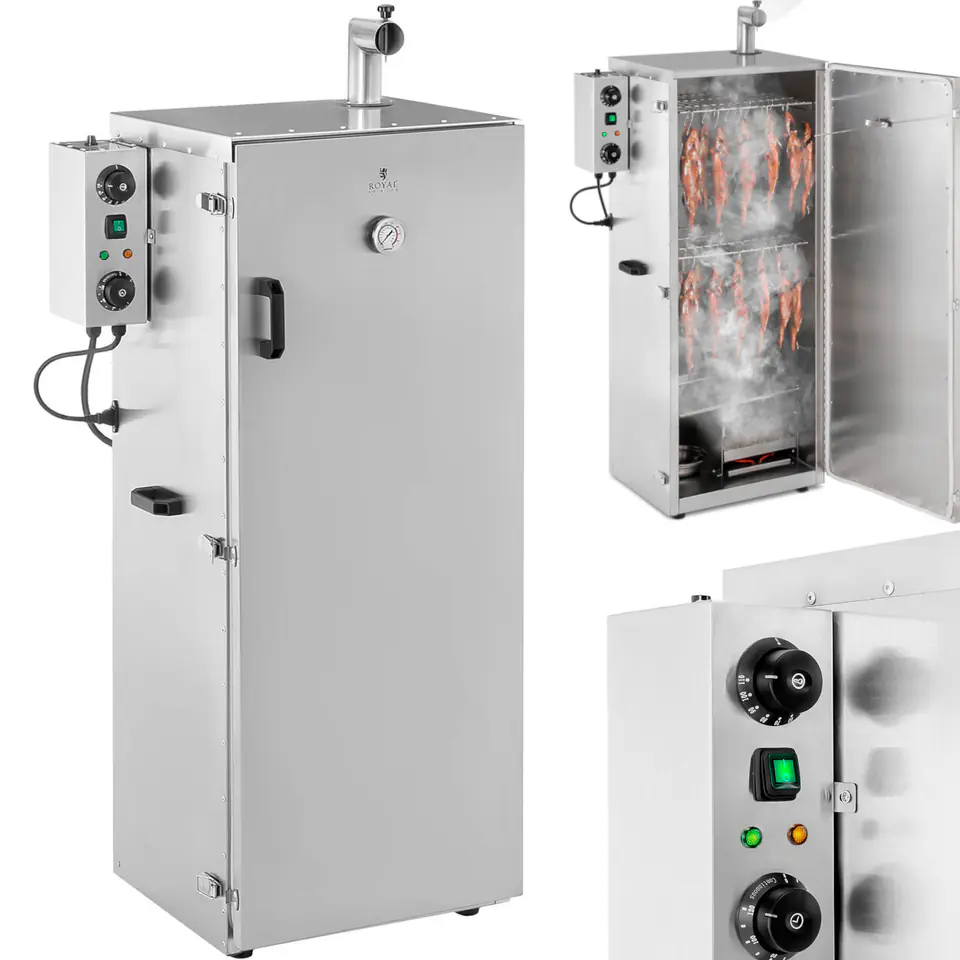 Electric smokehouse smoking furnace 8 grates 147 l 1000 W Wasserman.eu