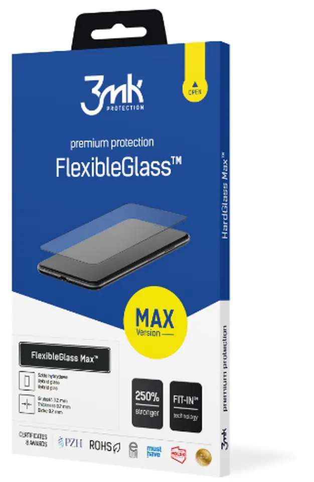 3MK FlexibleGlass Max Sam Galaxy A33 5G A336 czarny/black, Szkło Hybrydowe z wzmocnionymi krawędziami