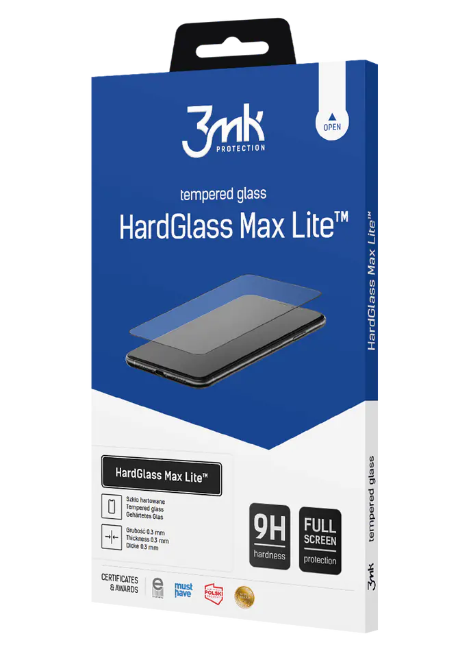 3MK HardGlass Max Lite Nokia 7.1 Plusczarny/black