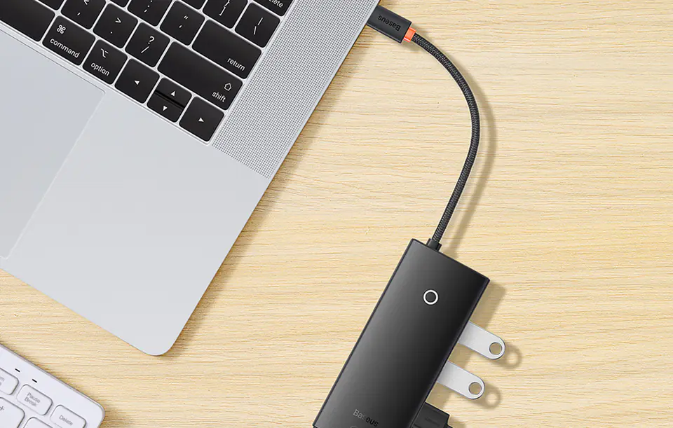 Baseus Lite Series 5in1 Hub USB-C to 3x USB 3.0 + USB-C + HDMI (Black)