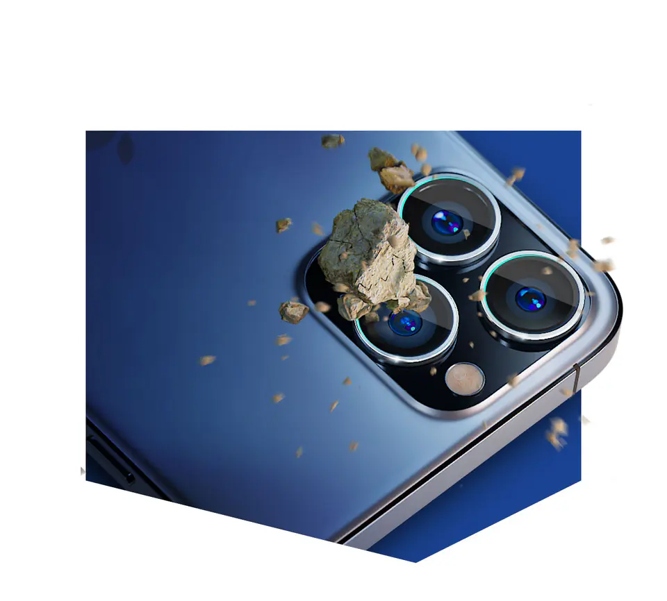 3MK Lens Protection Pro iPhone 15 Pro 6.1" grafitowy/graphite Ochrona na obiektyw aparatu z ramką montażową 1szt.